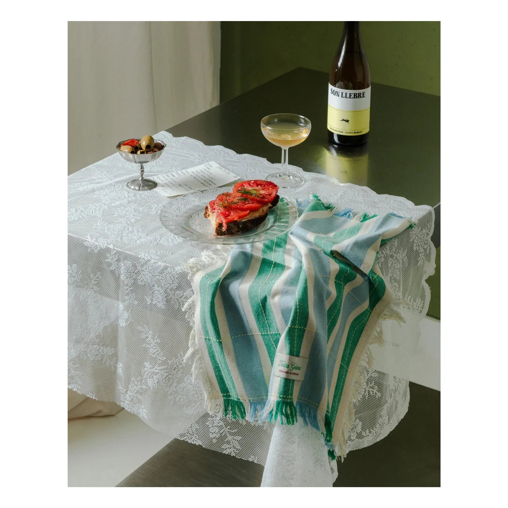 Tarta Gelatina - Bio-Baumwollservietten - 2er-Set | Blau