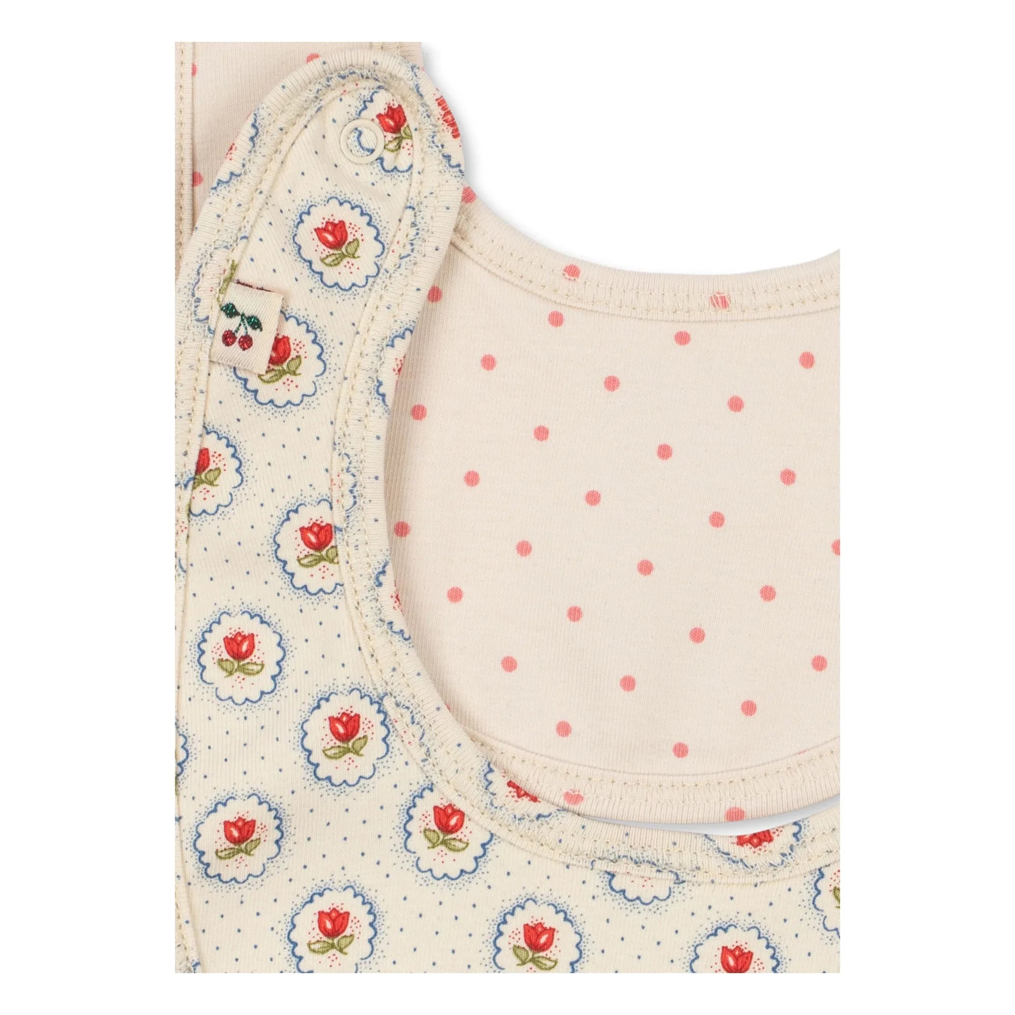 Konges Sløjd - Lätzchen mit Pirouetten-Motiv – 2er-Set | Ecru