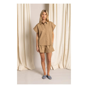 Smallable Woman - Crop Bella Bluse | Eisbraun