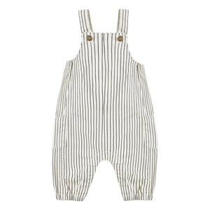 Rylee + Cru - Gestreifte Mini-Latzhose Cargo | Ecru