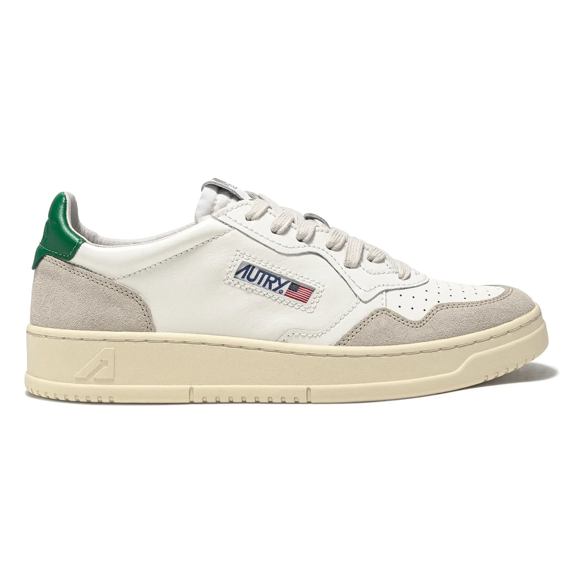 Autry - Medalist Düşük deri ve süet sneakers | Yeşil