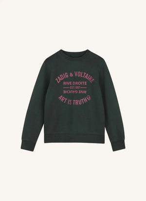 Zadig & Voltaire - Simba Art Is Truth Bio-Baumwoll-Sweatshirt | Denim Schwarz