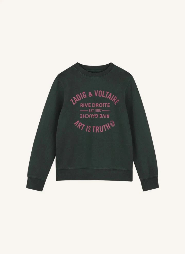Zadig & Voltaire - Simba Art Is Truth Bio-Baumwoll-Sweatshirt | Denim Schwarz