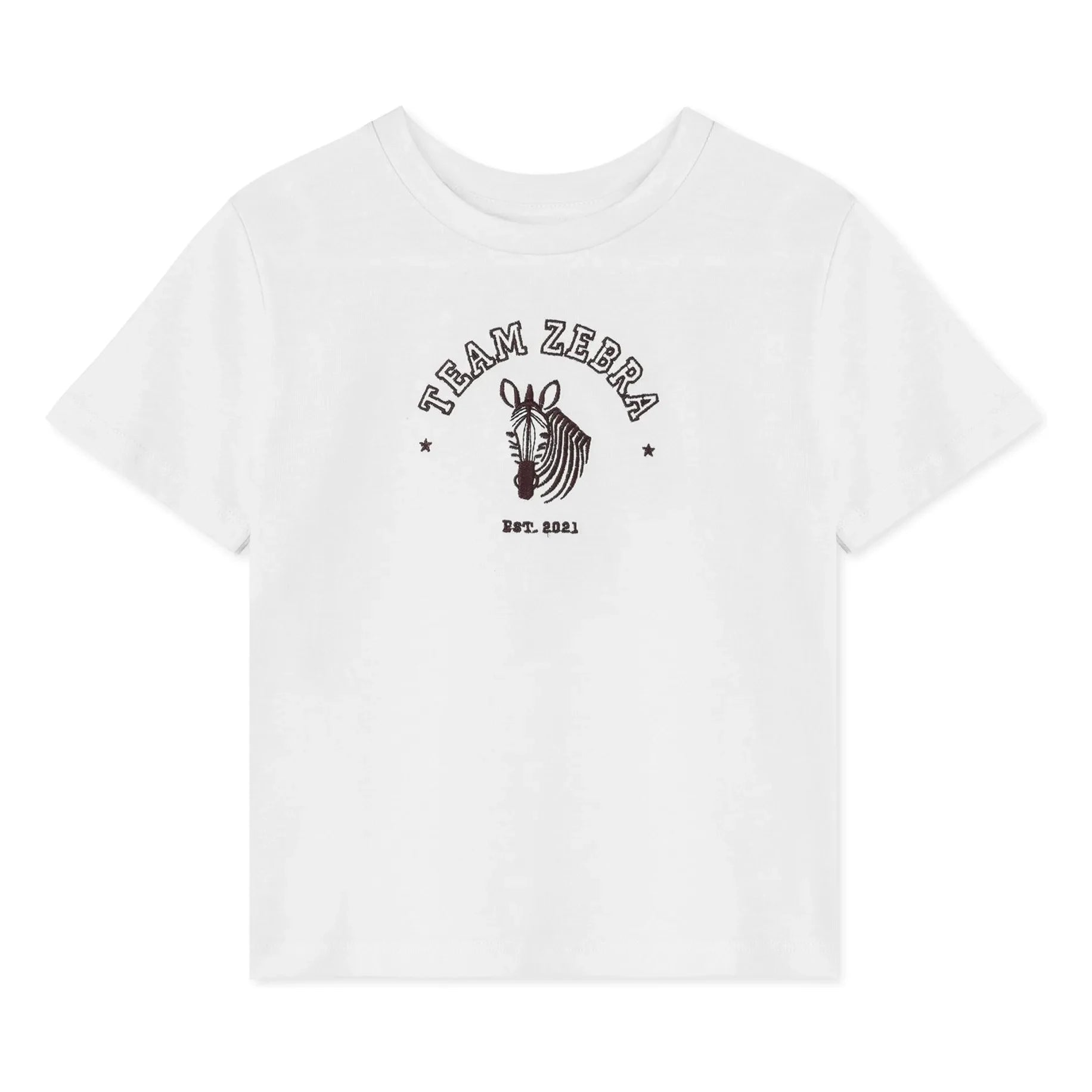 Fliink - Sommer Zebra Bio-Baumwolle T-Shirt | Weiß