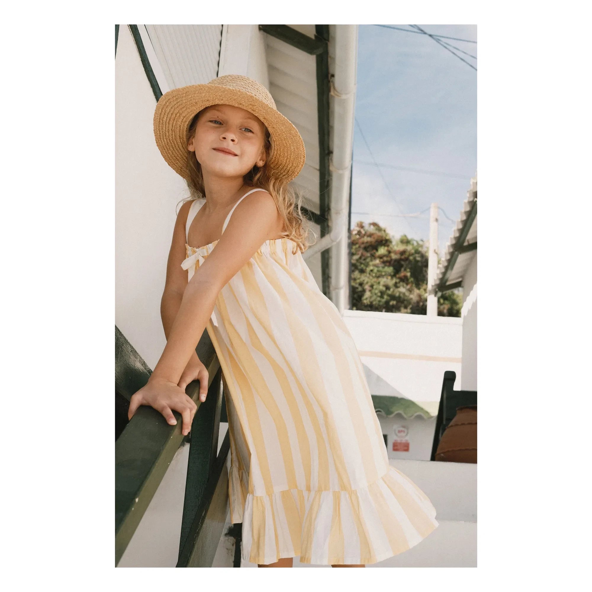 Tinycottons - Gestreiftes Kleid | Gelb