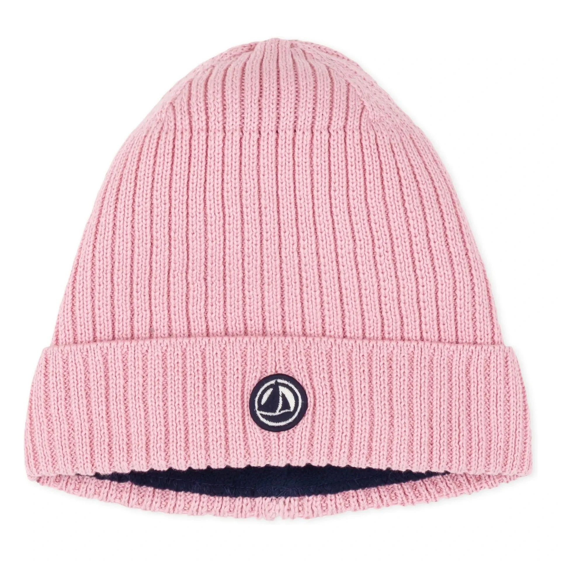 Petit Bateau - Karierte Polar-Mütze | Rosa
