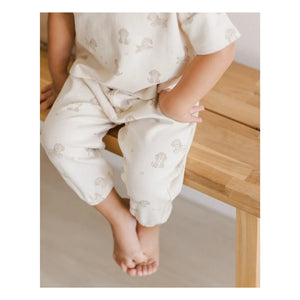 Quincy Mae - T-Shirt und Hose Set | Ecru