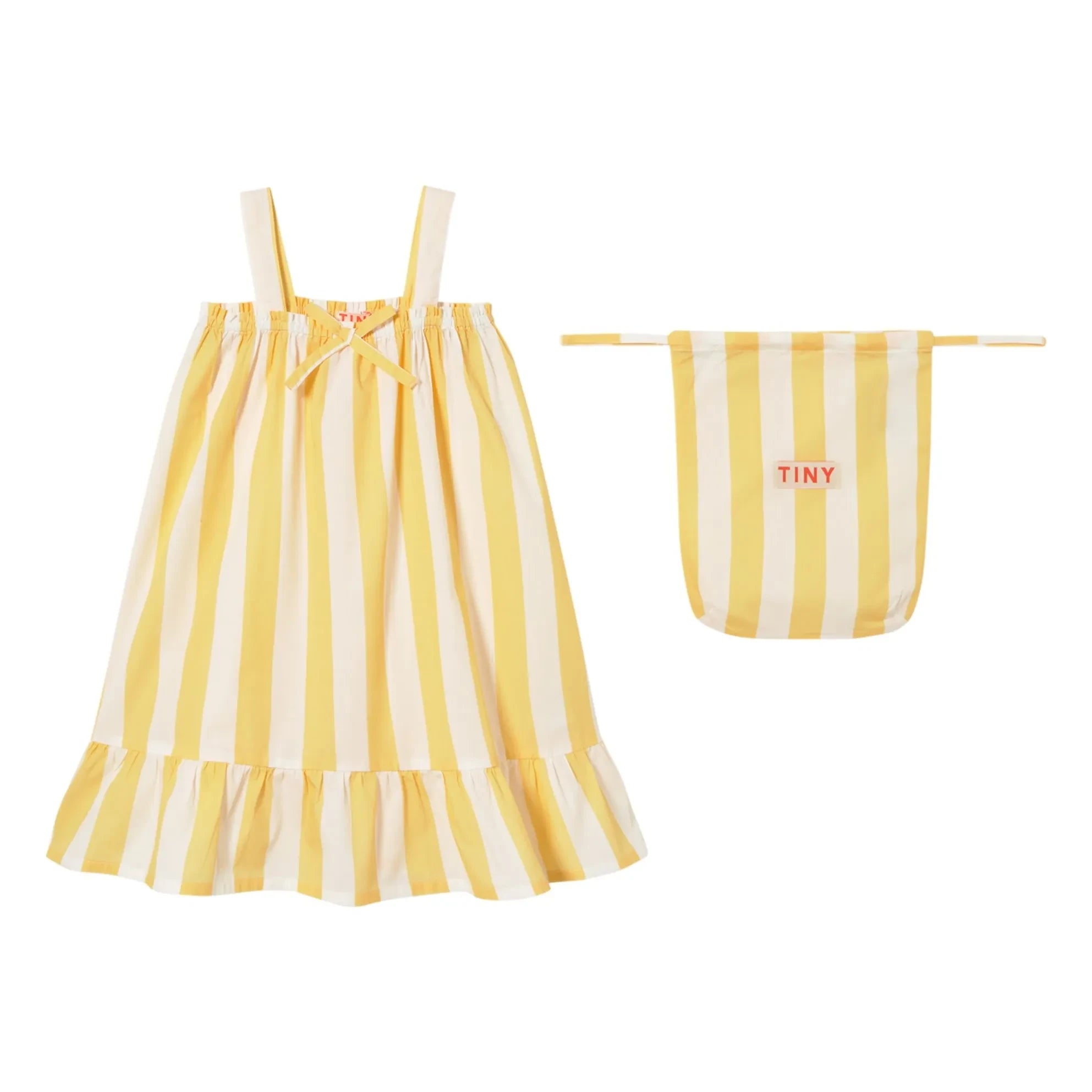 Tinycottons - Gestreiftes Kleid | Gelb