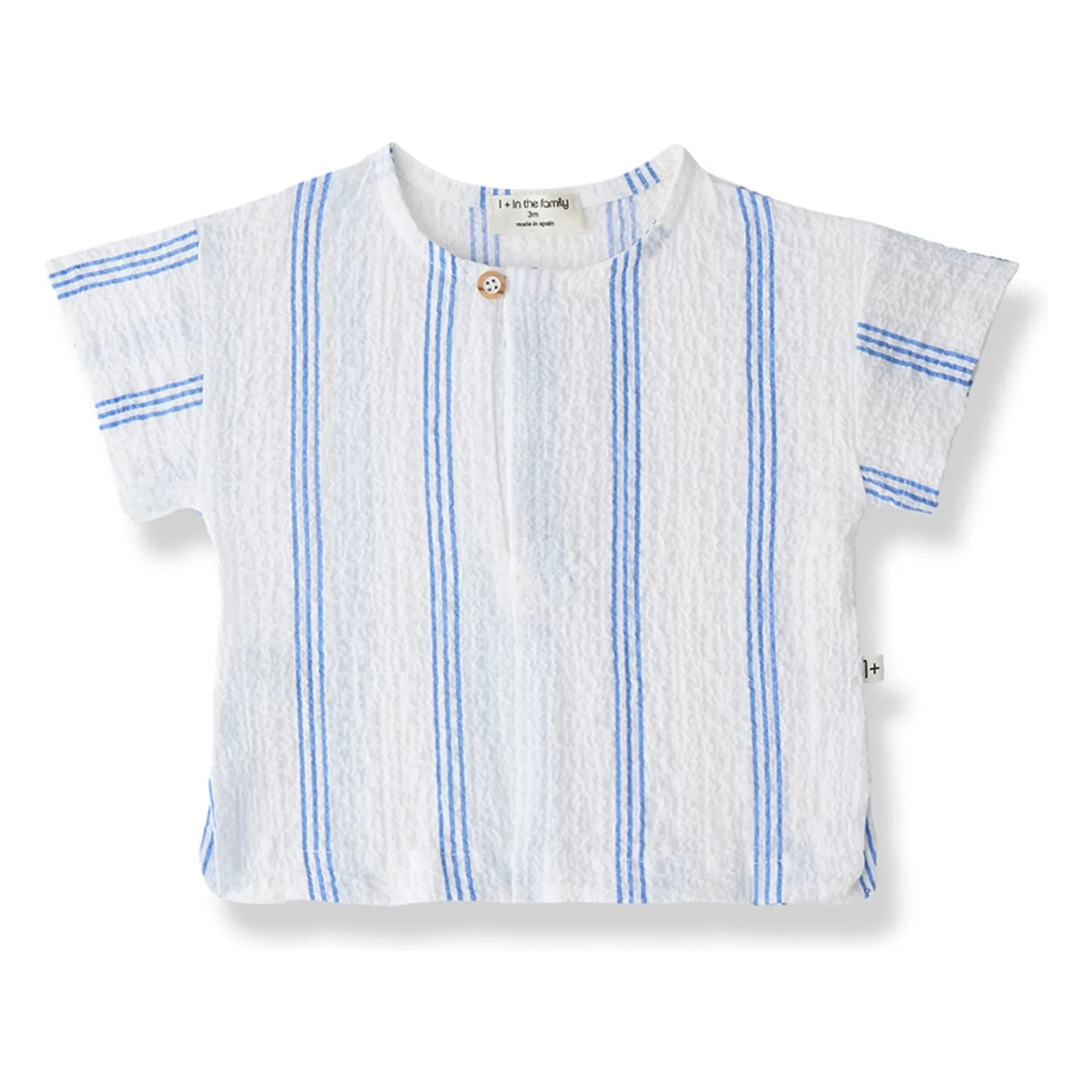 1+ in the family - Gestreiftes Portlligat T-Shirt | Hellblau
