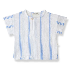 1+ in the family - Gestreiftes Portlligat T-Shirt | Hellblau
