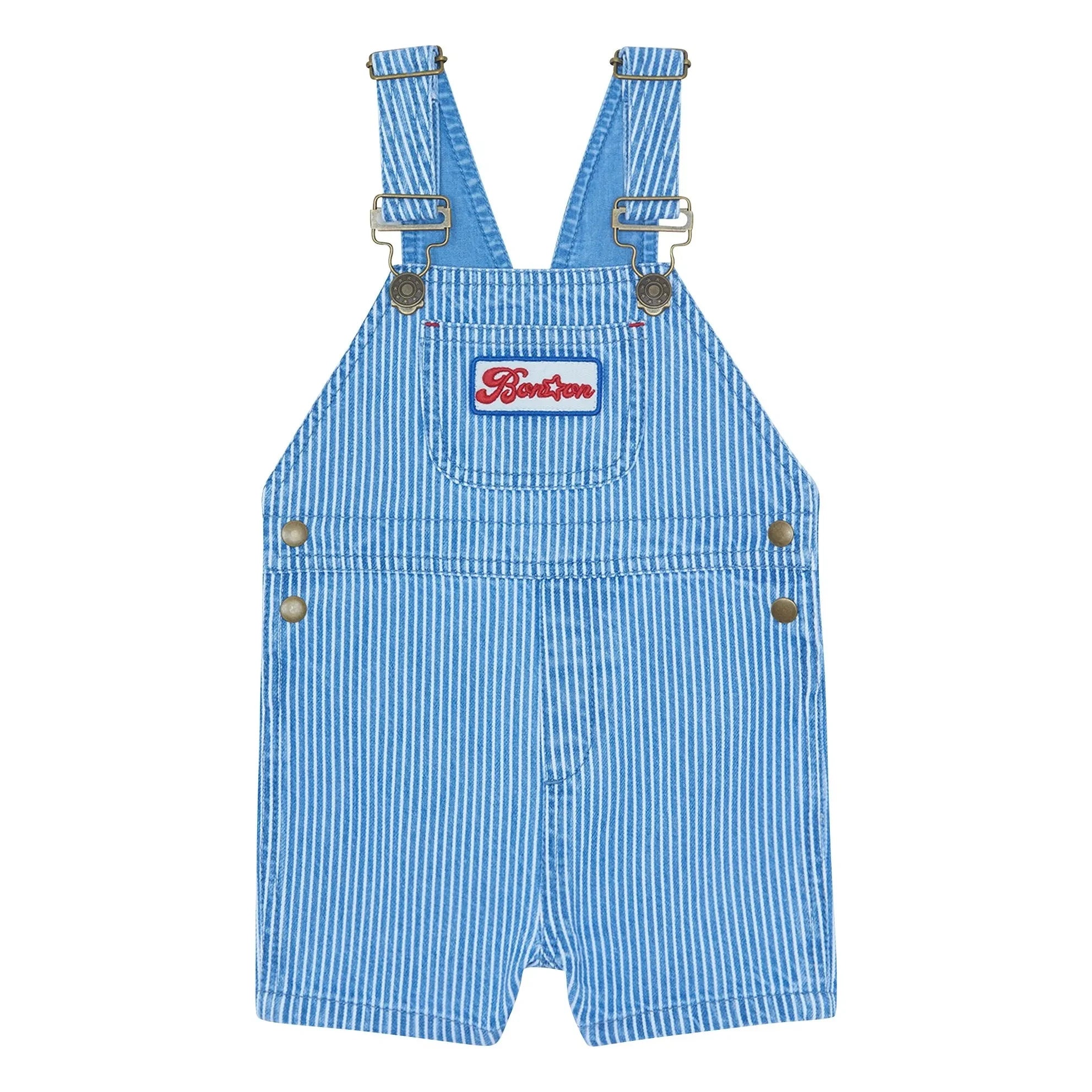 Bonton - Schicker gestreifter Denim-Overall | Blau