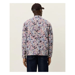 Les Deux - Hugh Jacquard-Baumwoll-Overshirt mit Blumenmuster | Rose Ivory