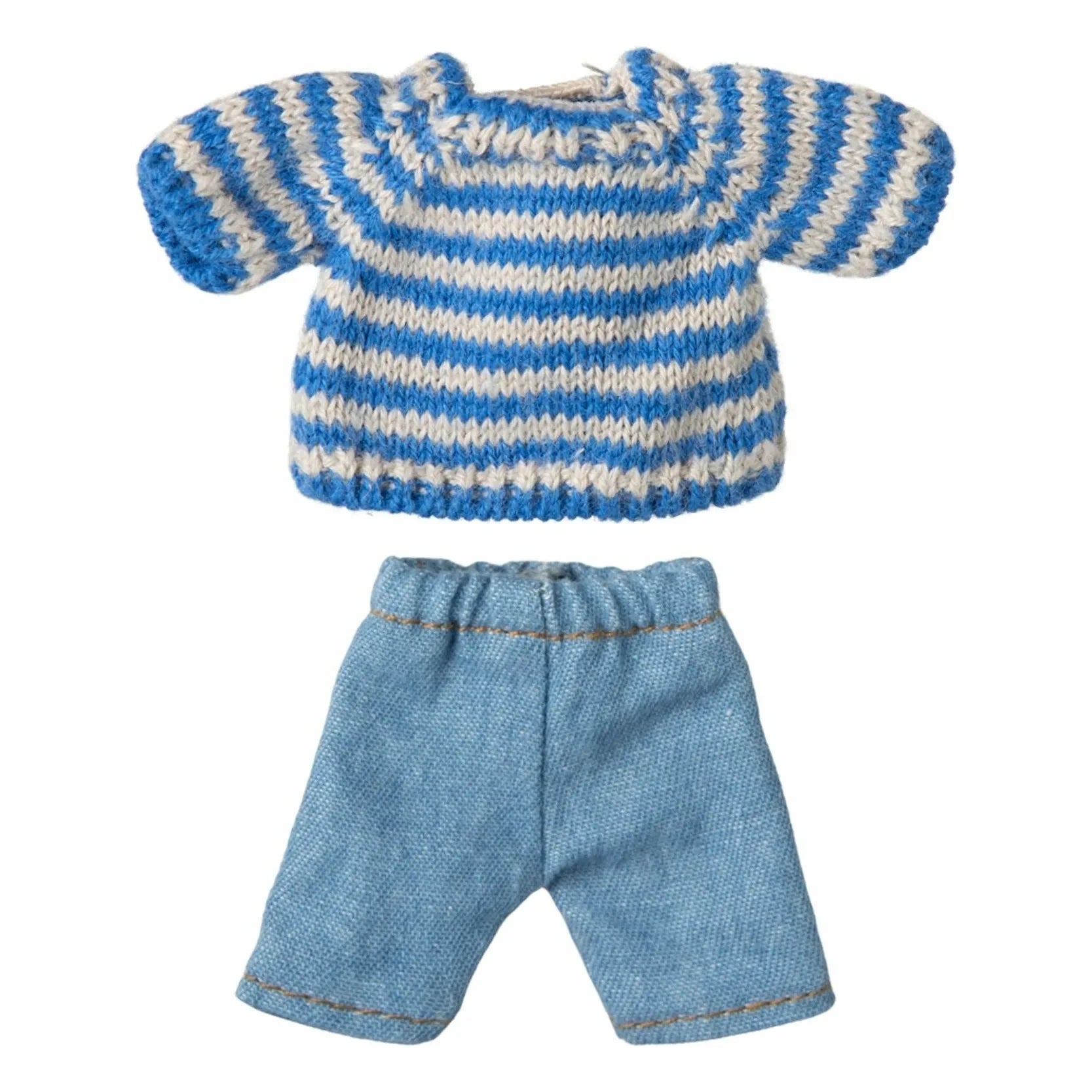 Maileg - Strickpullover und Hose für die große Jungenmaus