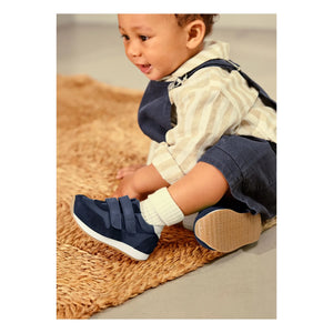 Angulus - Sneakers mit doppelten Streifen | Marineblau