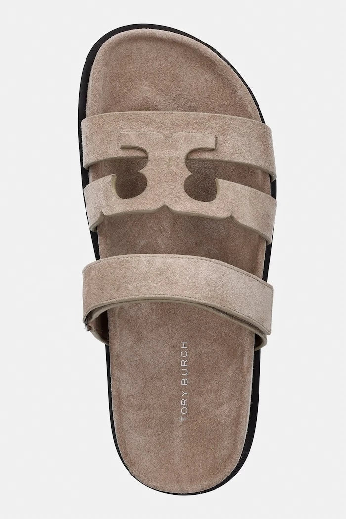 Tory Burch Ines Sport Slide Kadın Süet Düz Taban Terlik