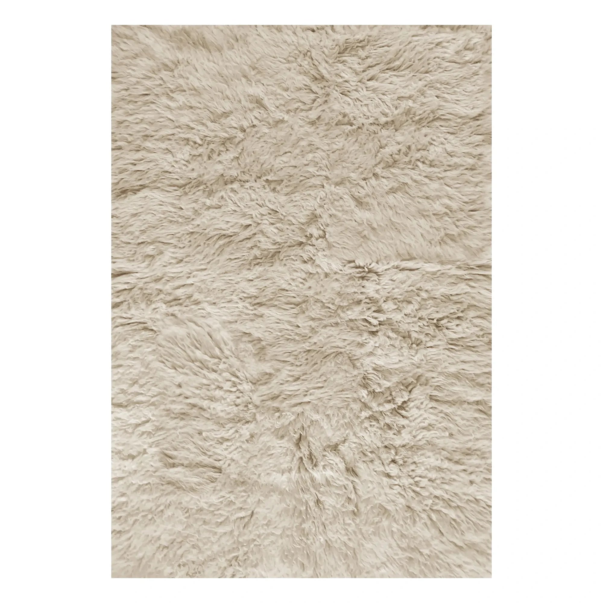 Geschichtet - Flokati Teppich | Beige