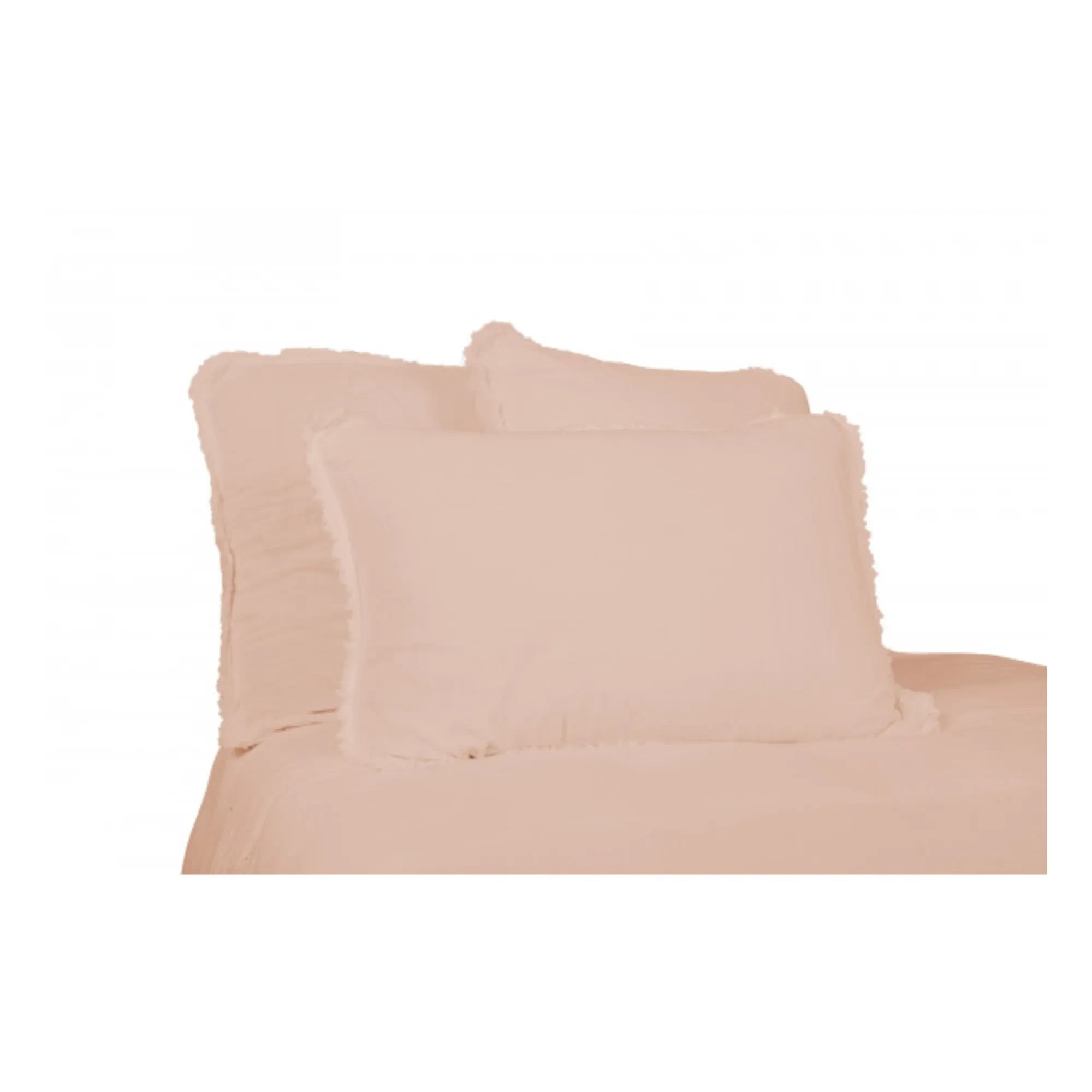 Haomy - Katni Bio-Baumwolle Voile Kissenbezug mit Fransen | Rostbraun