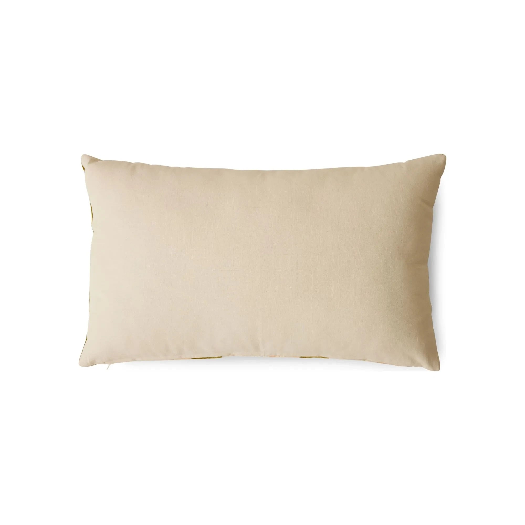 HKliving - Gestreiftes Samtkissen | Creme