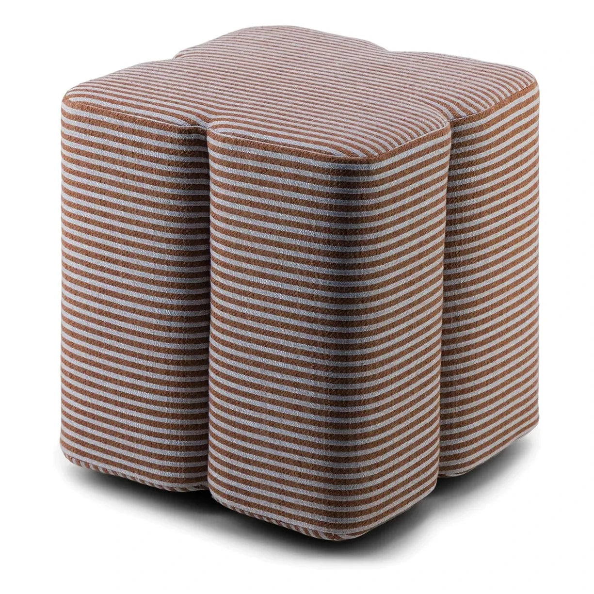 The Socialite Family - Hocker Fiori aus gestreiftem Stoff | Braun