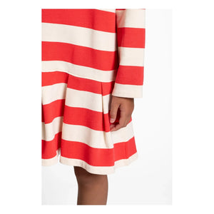Smallable Kid – Gestreiftes T-Shirt-Kleid „Azalea“ | Rot