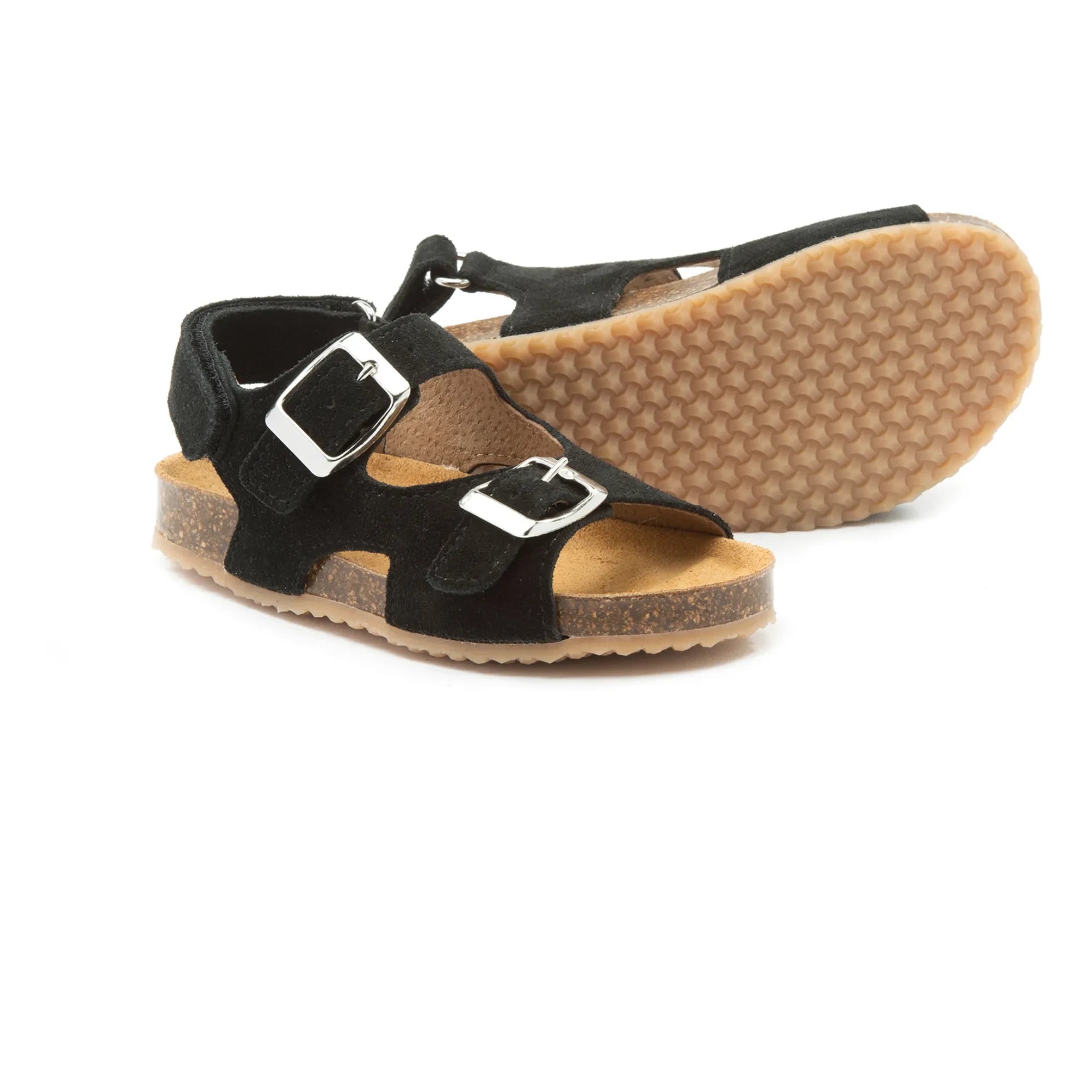 Pèpè - Zwei-Schnallen-Sandalen | Schwarz