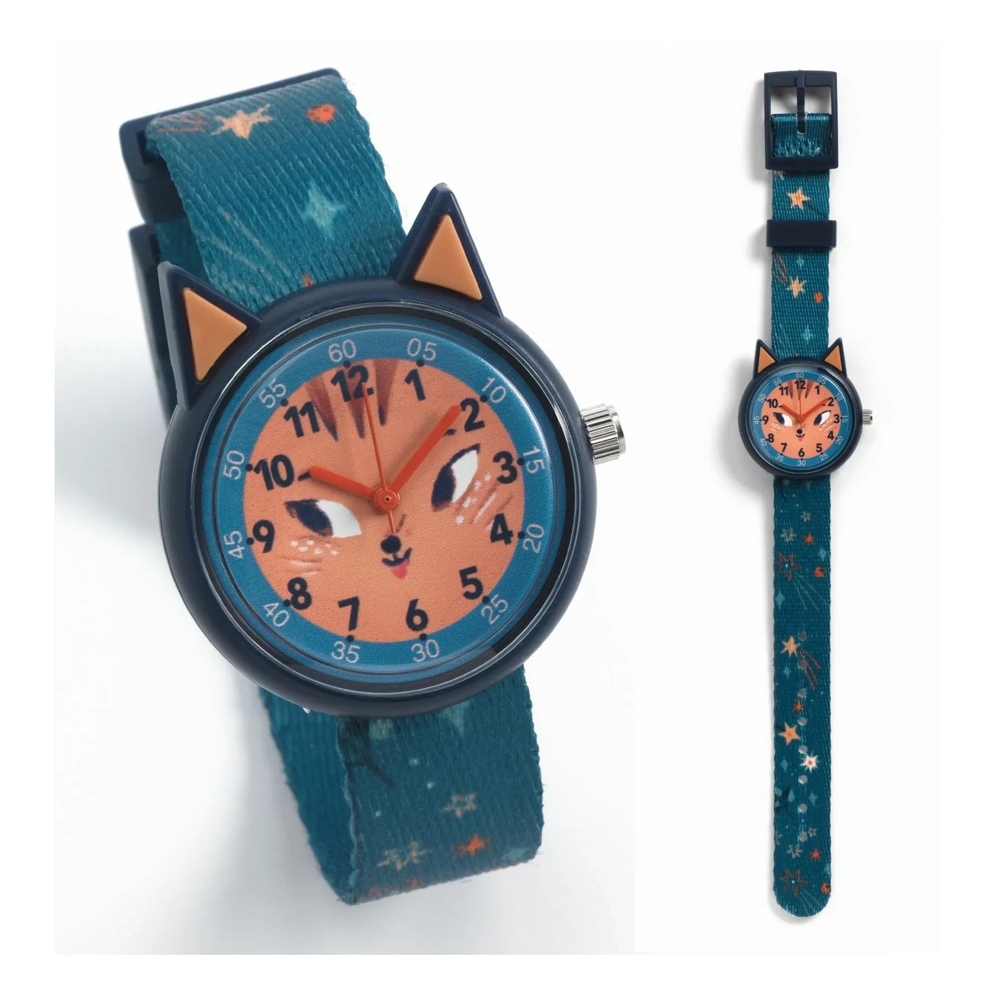 Djeco - TICLOCK - Eichhörnchen-Uhr | Dunkelblau