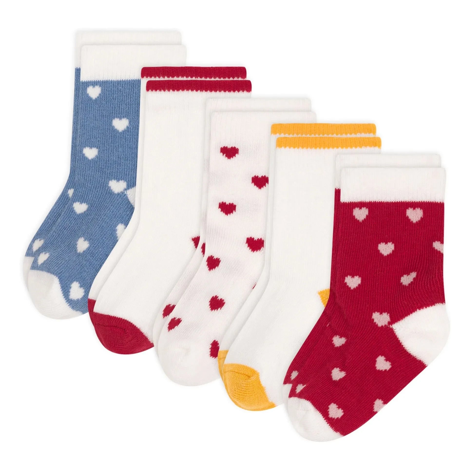 Petit Bateau - 5er-Pack Herzsocken | Ecru
