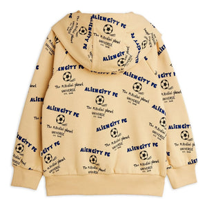 Mini Rodini - Alien City Kapuzen-Sweatshirt aus Bio-Baumwolle | Beige