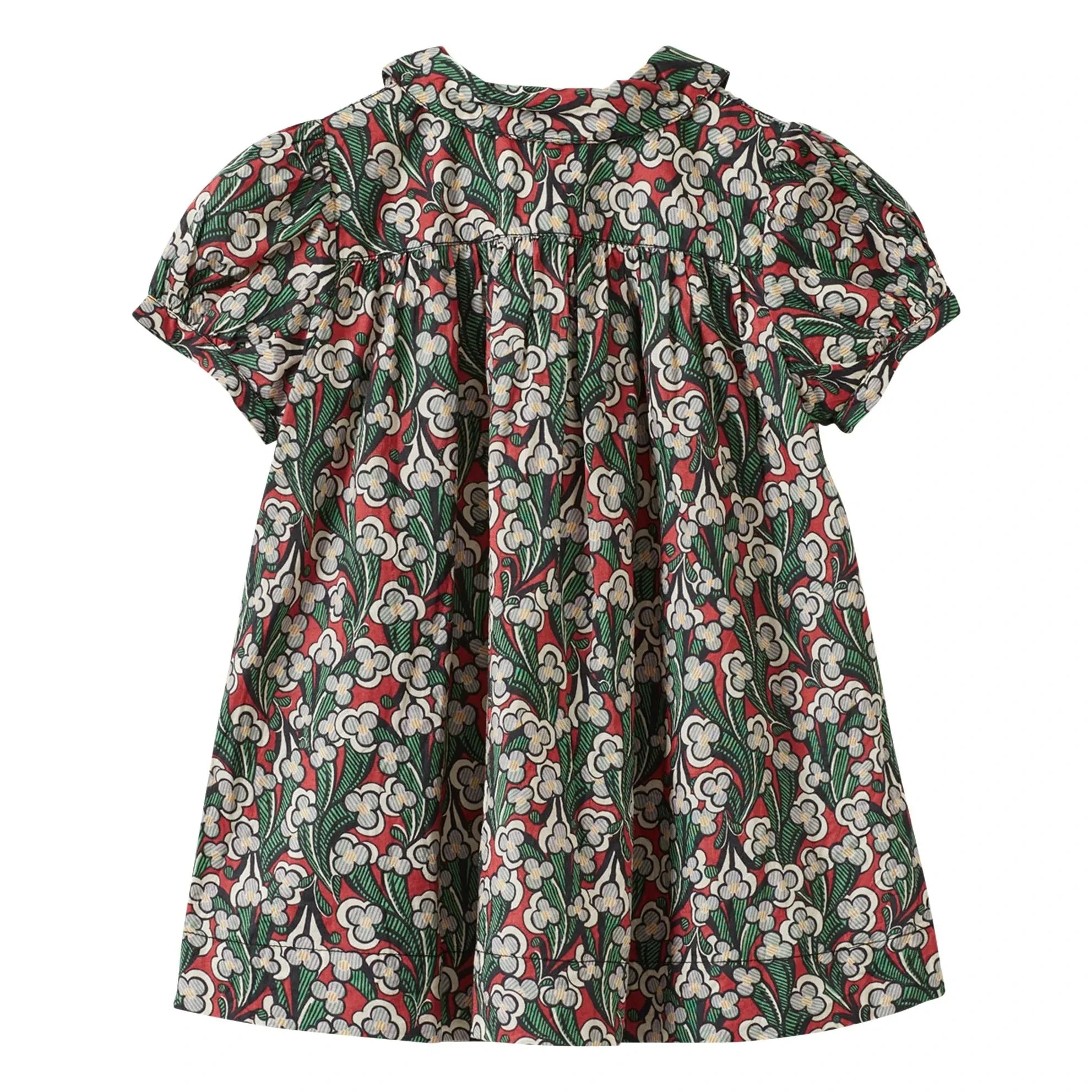 Caramel - Nina Liberty Kleid und Bloomer Set | Bordeauxrot