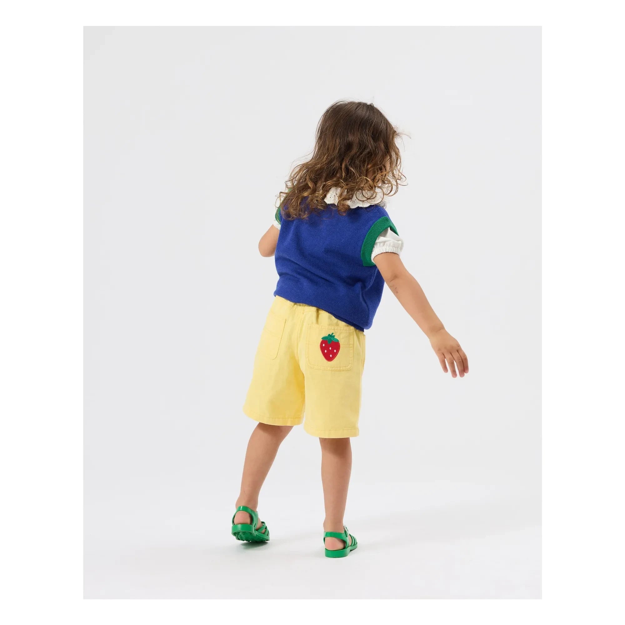Goldie + Ace – Flache Jeansshorts | Gelb