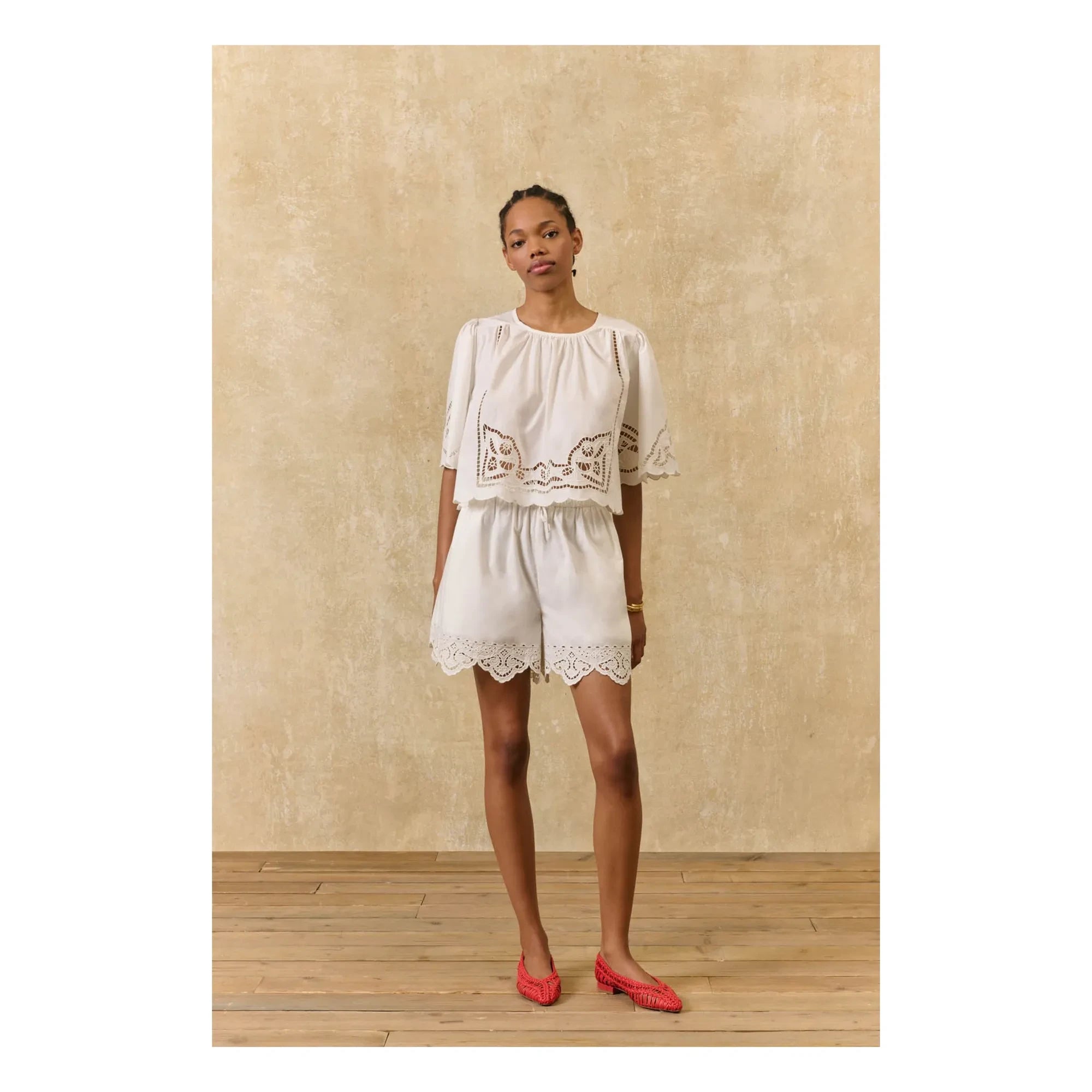 Louise Misha - Louvia Bluse aus Bio-Baumwolle | Weiß