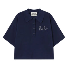 The Tiny Big Sister – Baumwoll-Schwan-Polohemd | Marineblau