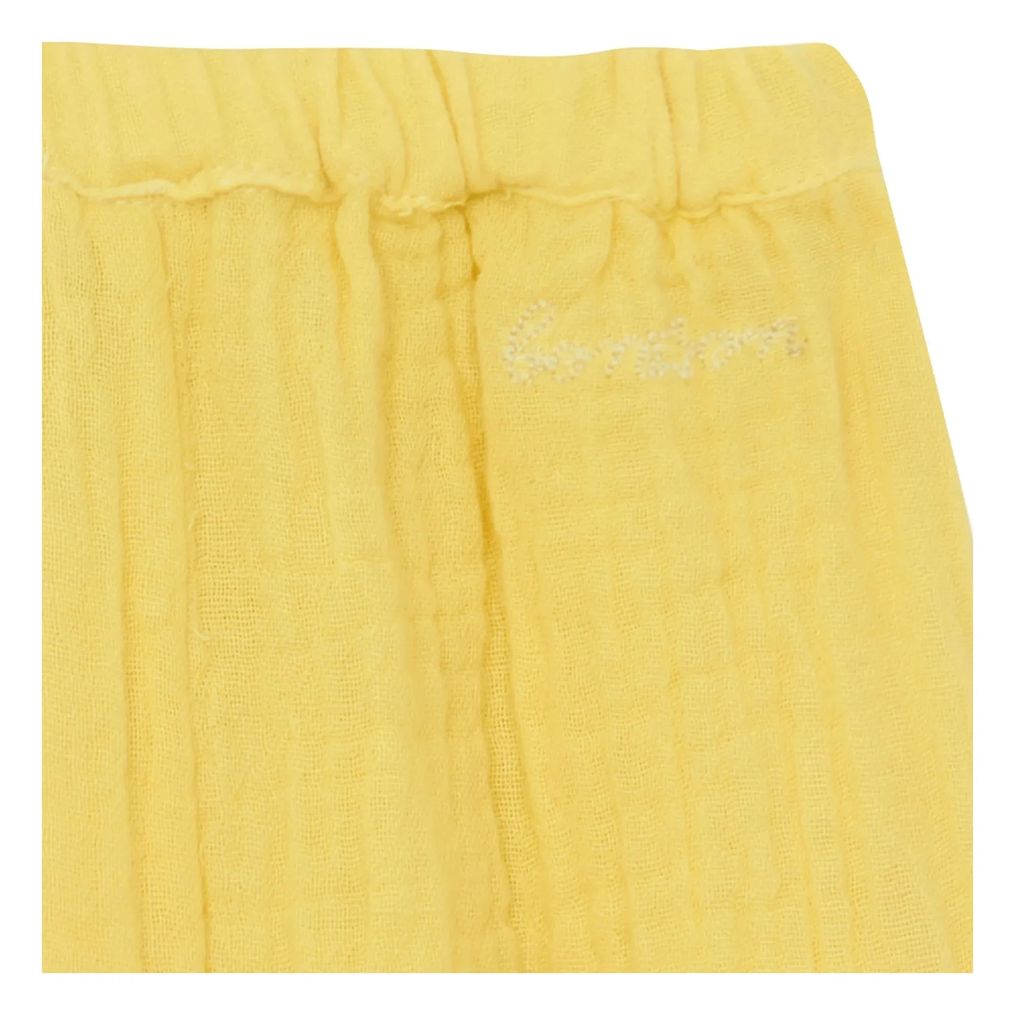 Bonton - Laos Baumwoll-Musselin-Hose | Gelb