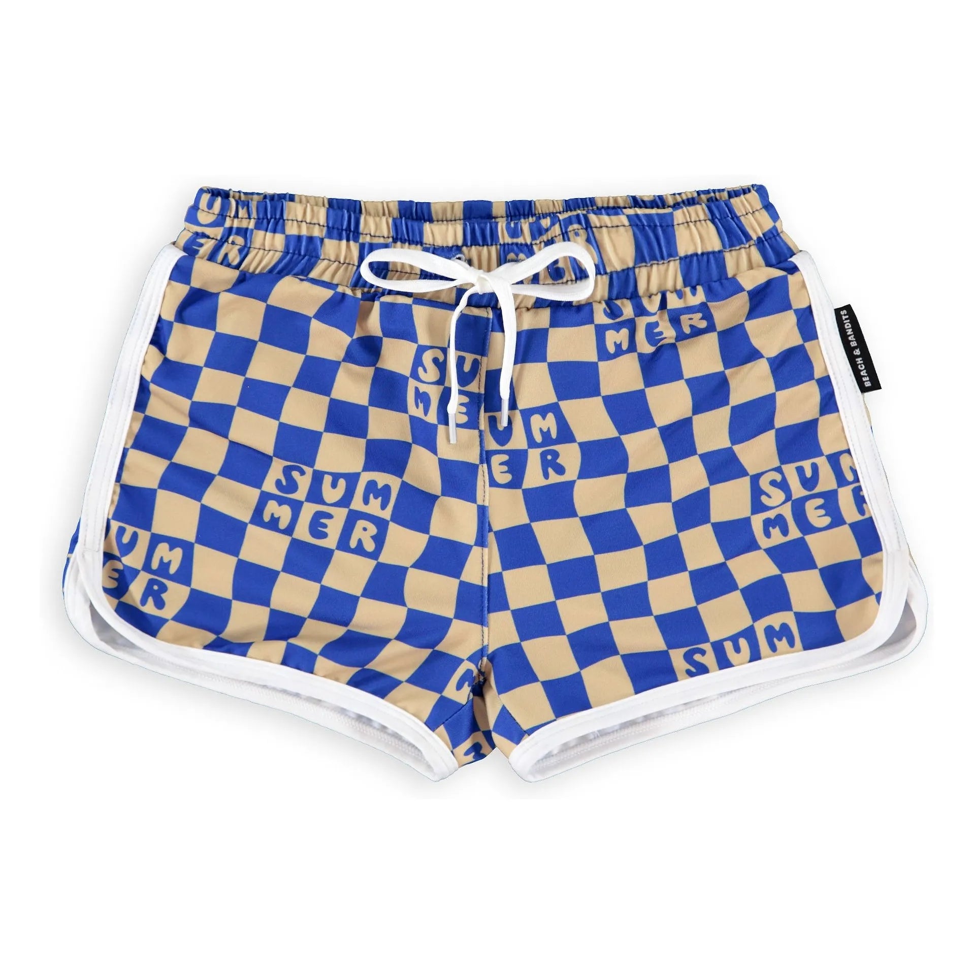 Beach & Bandits - Badeshorts Blau Kariert UV-Schutz Recycelte Fasern