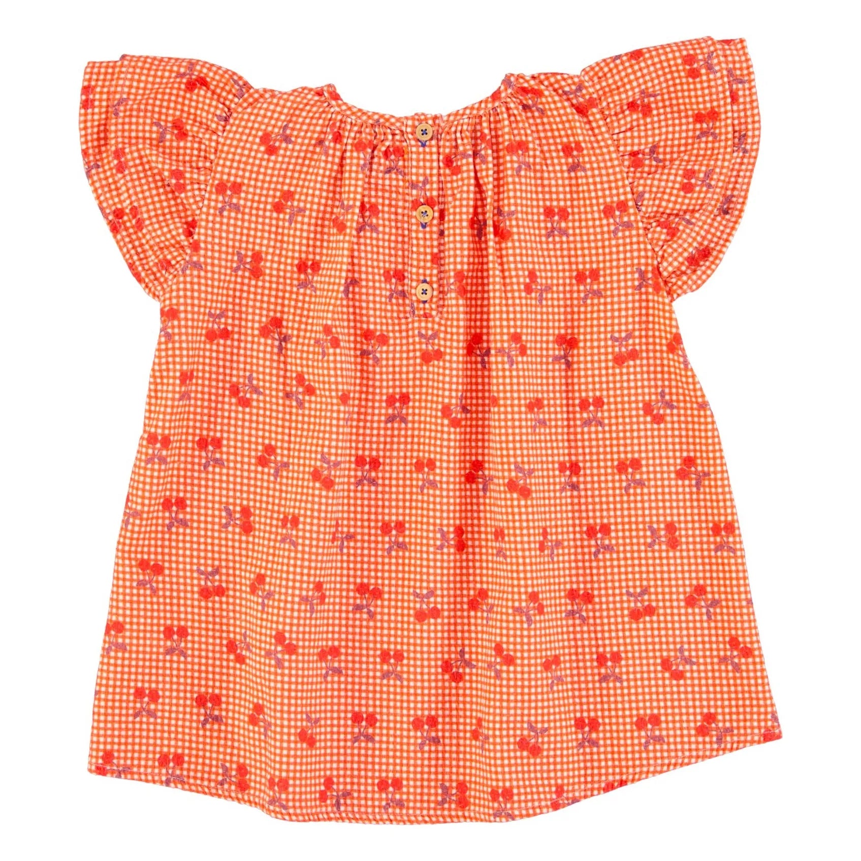 Piupiuchick - Cherry Vichy Kleid | Orange
