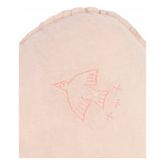 Nobodinoz - Wolkenkissen mit Vogelstickerei - French Linen | Blassrosa