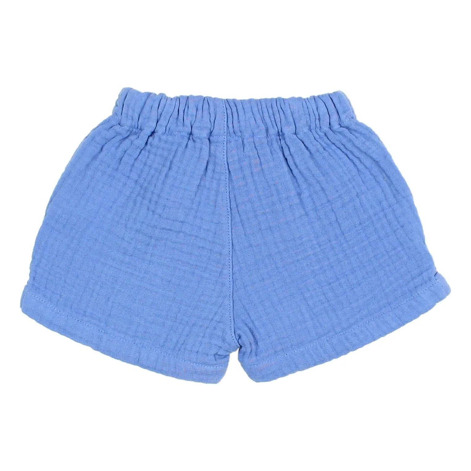 Búho – Baumwoll-Musselin-Shorts | Hellblau