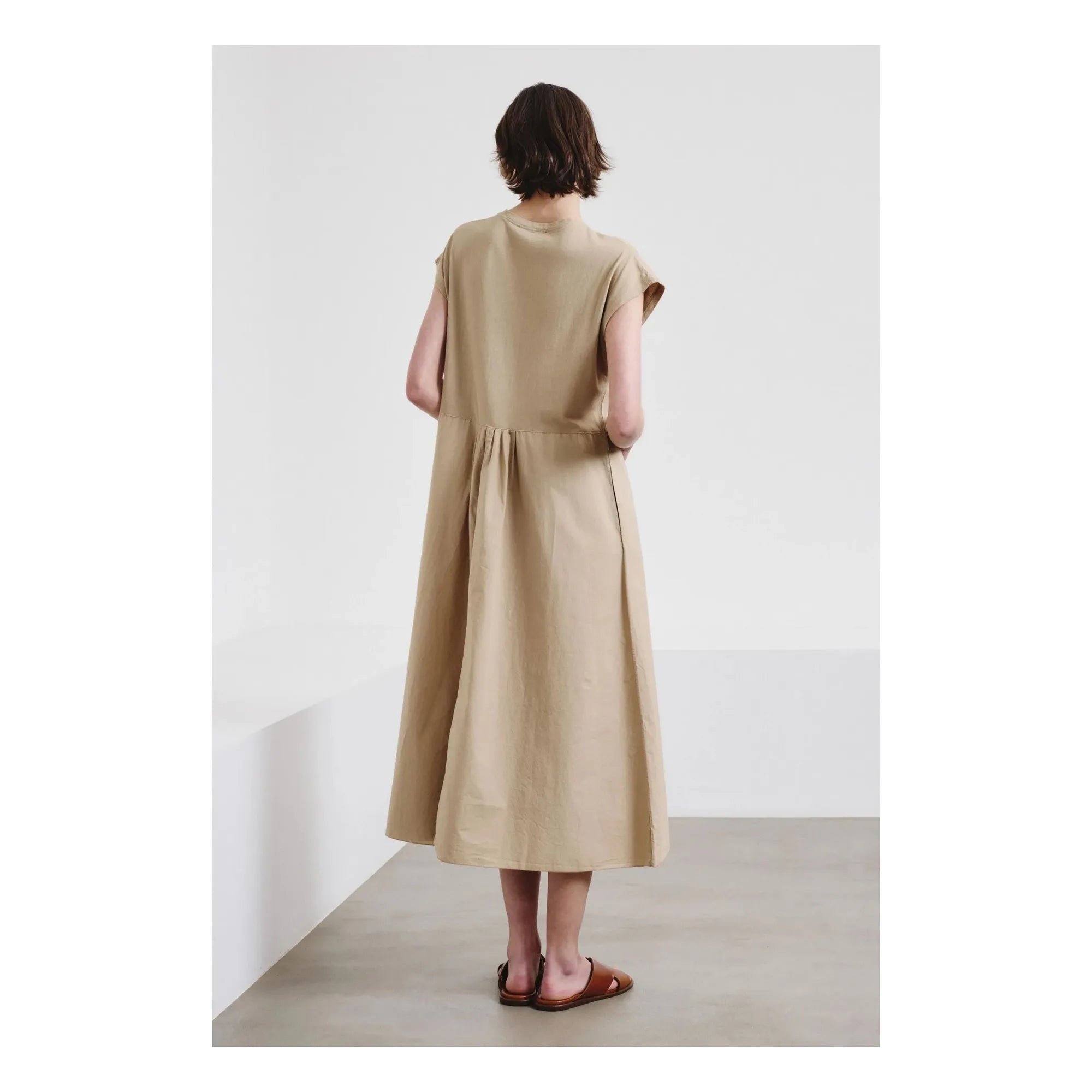 Pomandère - Baumwoll-Jersey-Kleid | Beige