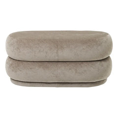 Ferm Living - Puff aus zerkleinertem Samt | Beige