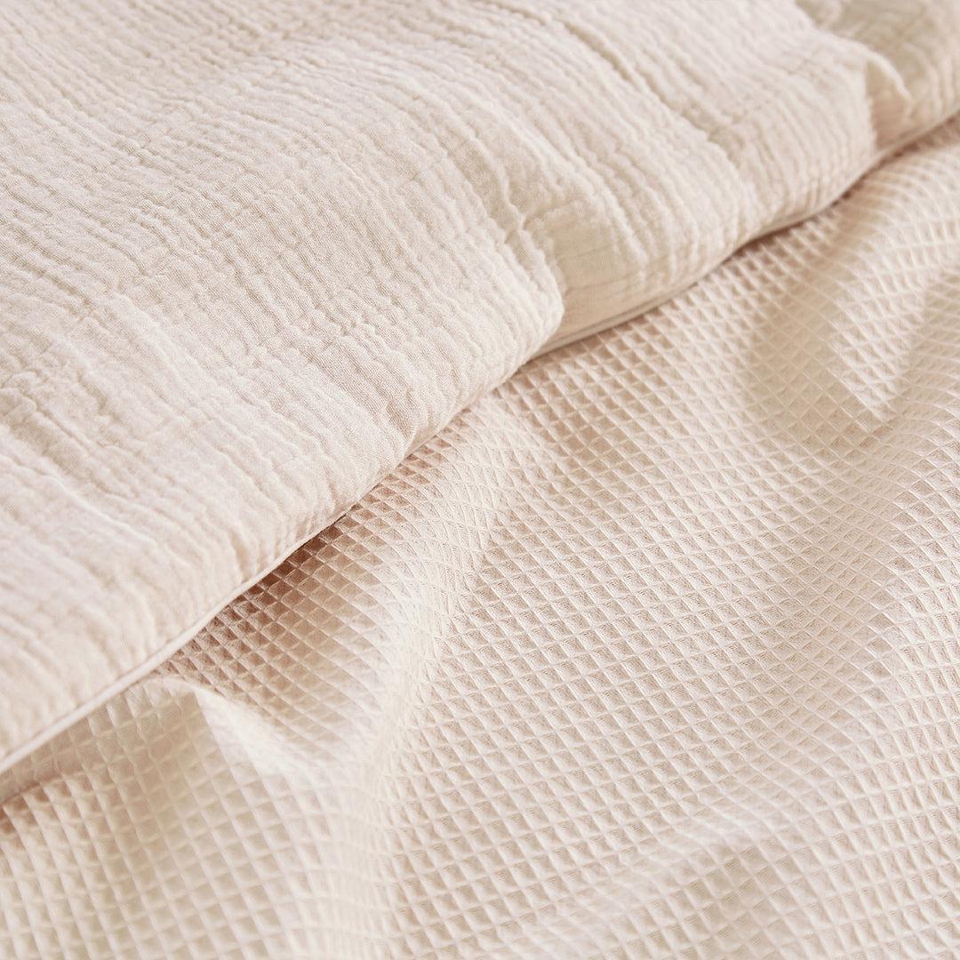 CuddleCo Cot Bed Quilt - Cashmere Waffle-Bedding Sets-Cashmere Waffle-Cot Bed | Natural Baby Shower