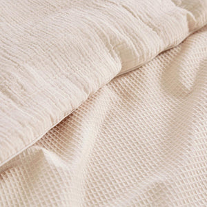CuddleCo Cot Bed Quilt - Cashmere Waffle-Bedding Sets-Cashmere Waffle-Cot Bed | Natural Baby Shower