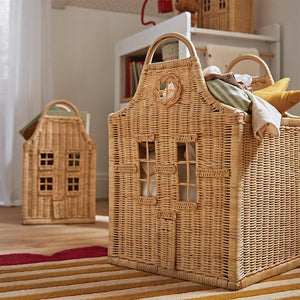 CuddleCo Dutch House Storage Baskets - Set of 3 - Natural-Storage Baskets-Natural-One Size | Natural Baby Shower