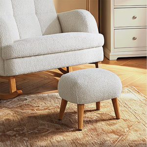 CuddleCo Etta Foot Stool - Boucle Off White-Footstools-Boucle Off White- | Natural Baby Shower