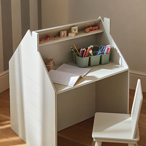 CuddleCo Storage Desk + Easel & Chair - Pebble-Tables + Seating-Pebble- | Natural Baby Shower