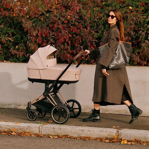CYBEX Priam Pushchair - Cozy Beige-Strollers-Chrome Black-No Carrycot | Natural Baby Shower