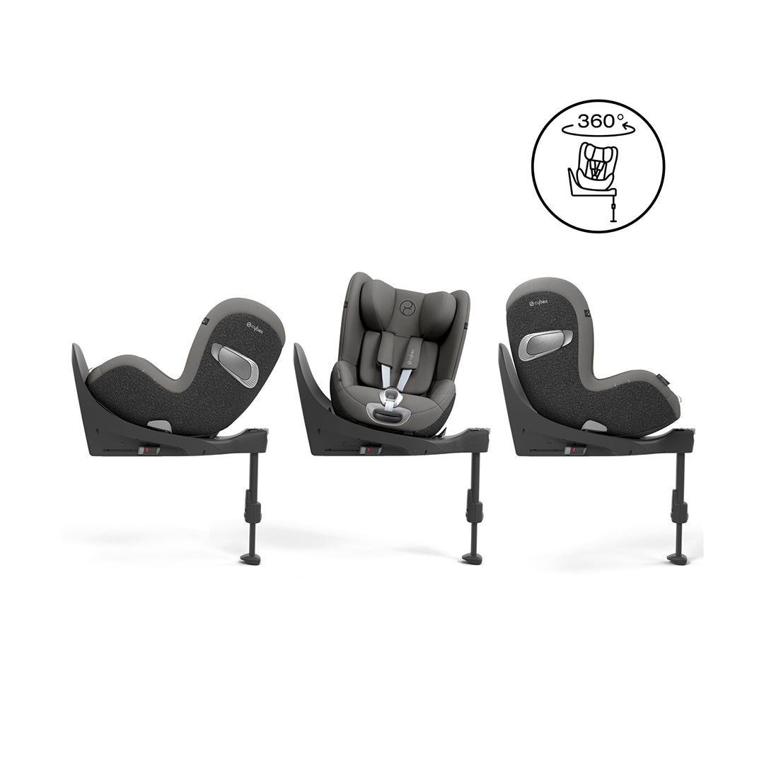 CYBEX Sirona T i-Size 360° Rotating Toddler Car Seat - Mirage Grey-Car Seats-Mirage Grey-No Base | Natural Baby Shower