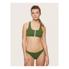 Miska Paris – Bikini-Oberteil mit Reißverschluss | Khaki