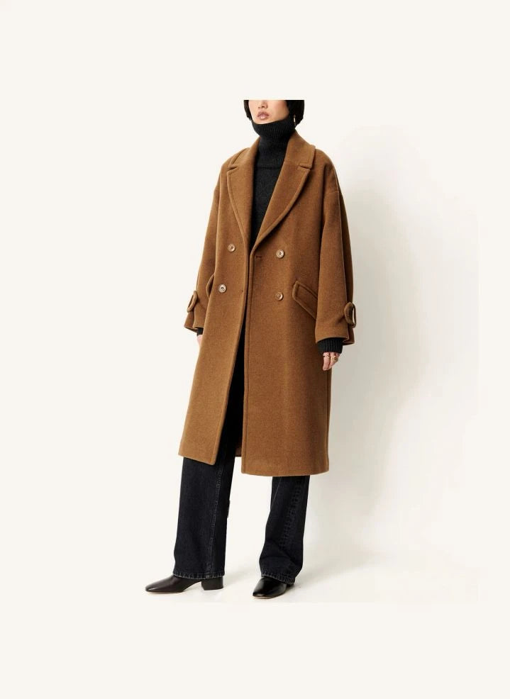 Sessùn - Mia Wolle Mantel | Camel