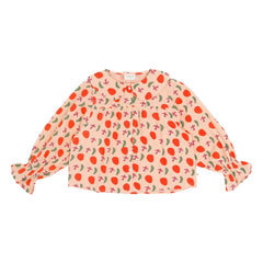 Jenest - Emmy Oiseaux Bluse Bio-Baumwolle | Pfirsich