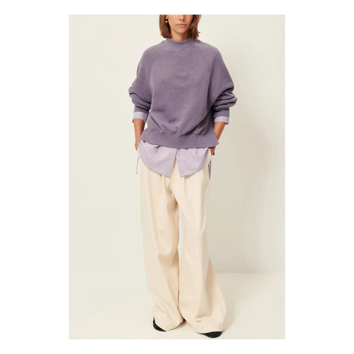 Sessùn - Oliveira Baumwoll-Sweatshirt | Lila